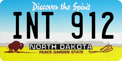 ND license plate INT912