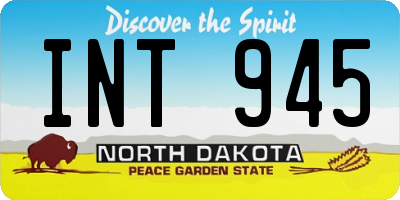 ND license plate INT945