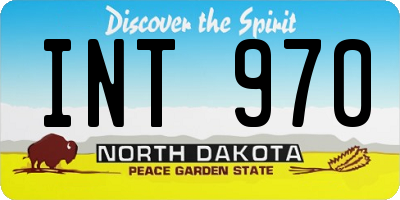 ND license plate INT970