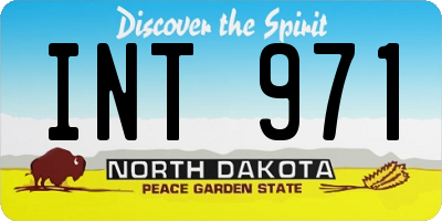 ND license plate INT971