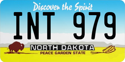ND license plate INT979