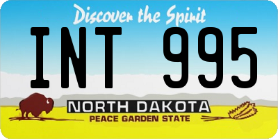 ND license plate INT995