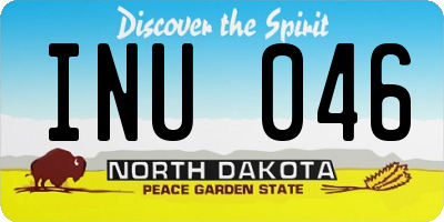 ND license plate INU046