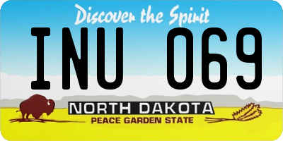 ND license plate INU069