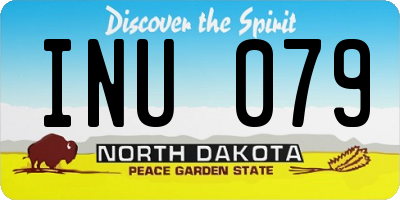ND license plate INU079