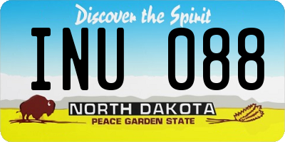 ND license plate INU088