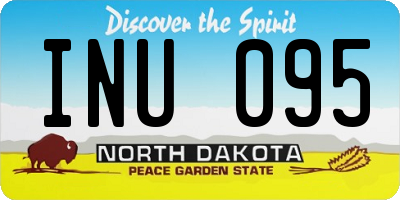 ND license plate INU095