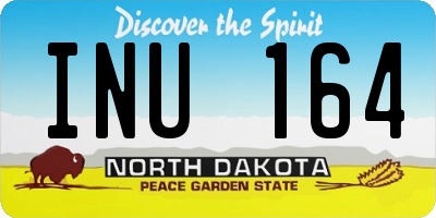 ND license plate INU164