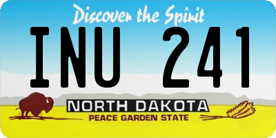ND license plate INU241