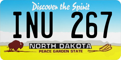 ND license plate INU267