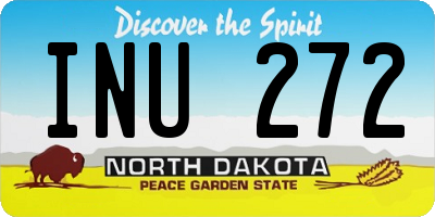 ND license plate INU272