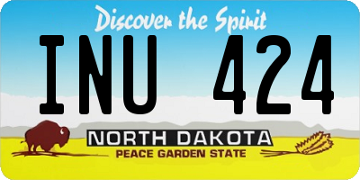 ND license plate INU424