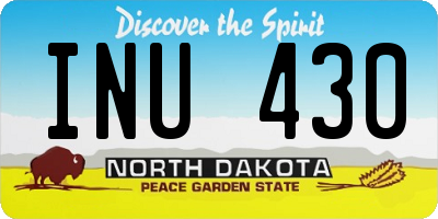 ND license plate INU430