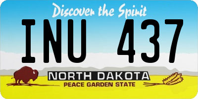 ND license plate INU437