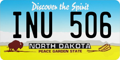 ND license plate INU506