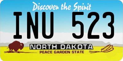 ND license plate INU523