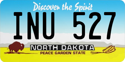 ND license plate INU527
