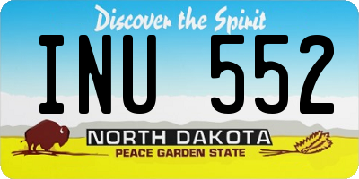 ND license plate INU552