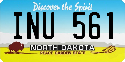 ND license plate INU561