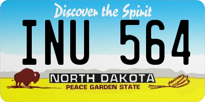ND license plate INU564