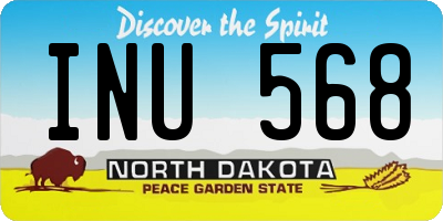 ND license plate INU568