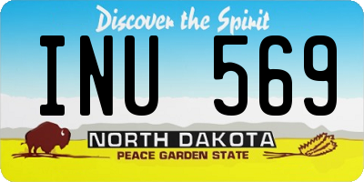 ND license plate INU569