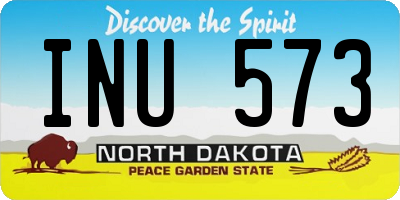 ND license plate INU573