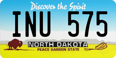 ND license plate INU575