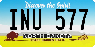 ND license plate INU577