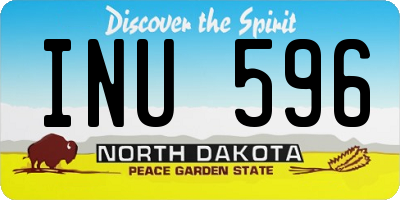 ND license plate INU596