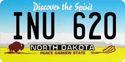ND license plate INU620