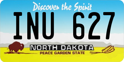 ND license plate INU627
