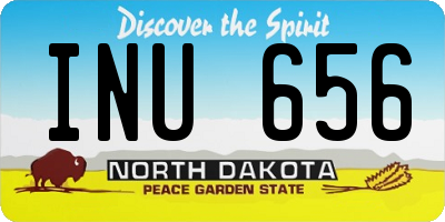 ND license plate INU656
