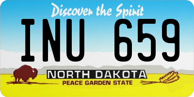 ND license plate INU659