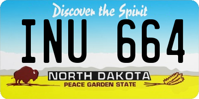 ND license plate INU664