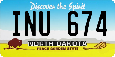 ND license plate INU674