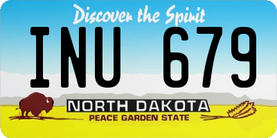 ND license plate INU679