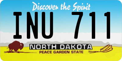 ND license plate INU711