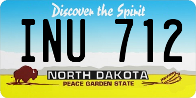 ND license plate INU712