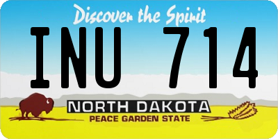 ND license plate INU714