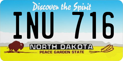 ND license plate INU716