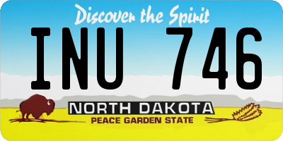 ND license plate INU746