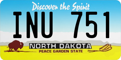 ND license plate INU751