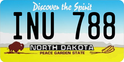 ND license plate INU788