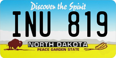 ND license plate INU819