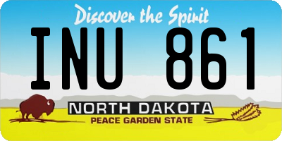 ND license plate INU861
