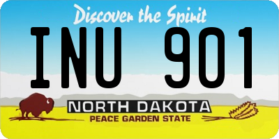ND license plate INU901