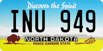 ND license plate INU949