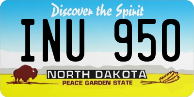 ND license plate INU950