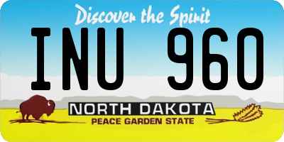 ND license plate INU960